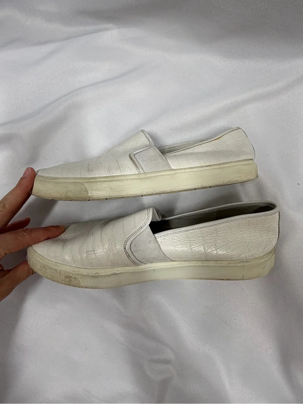 Vince | Genuine Leather Blair Sneakers Slip On White Upper Women's Size 9M